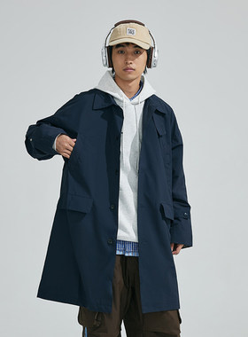 UNDREST 2024秋新款户外中长款Cityboy立领夹克宽松休闲外套风衣