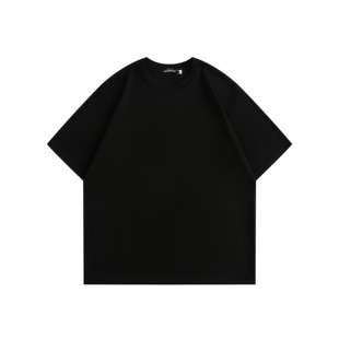 REFUSELOW 夏季小领口基础超级舒适短袖T恤宽松休闲情侣百搭上衣