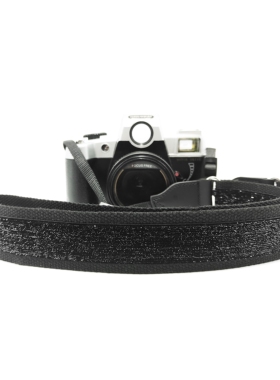 黑色丝绒相机单反微单数码ccd肩背带挂绳减压挂脖斜挎通用闪亮星