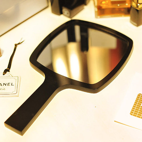 镜子手持手拿手柄镜女网红美容院牙科纹绣定制logo便携随身化妆镜