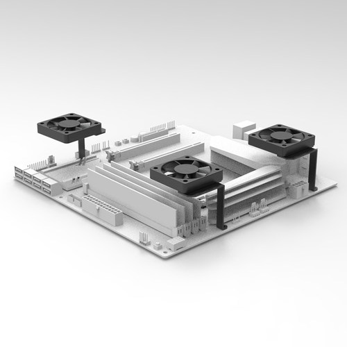 MOS管散热北桥硬盘风扇支架