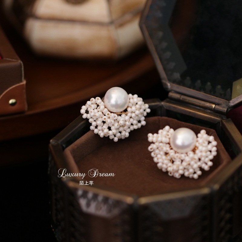 珍珠耳钉复古赫本小米珠耳环法式高级感小众2022年新款气质耳饰女,饰品/流行首饰/时尚饰品新,耳钉,淘宝优惠券,粉丝福利购,淘宝优惠卷