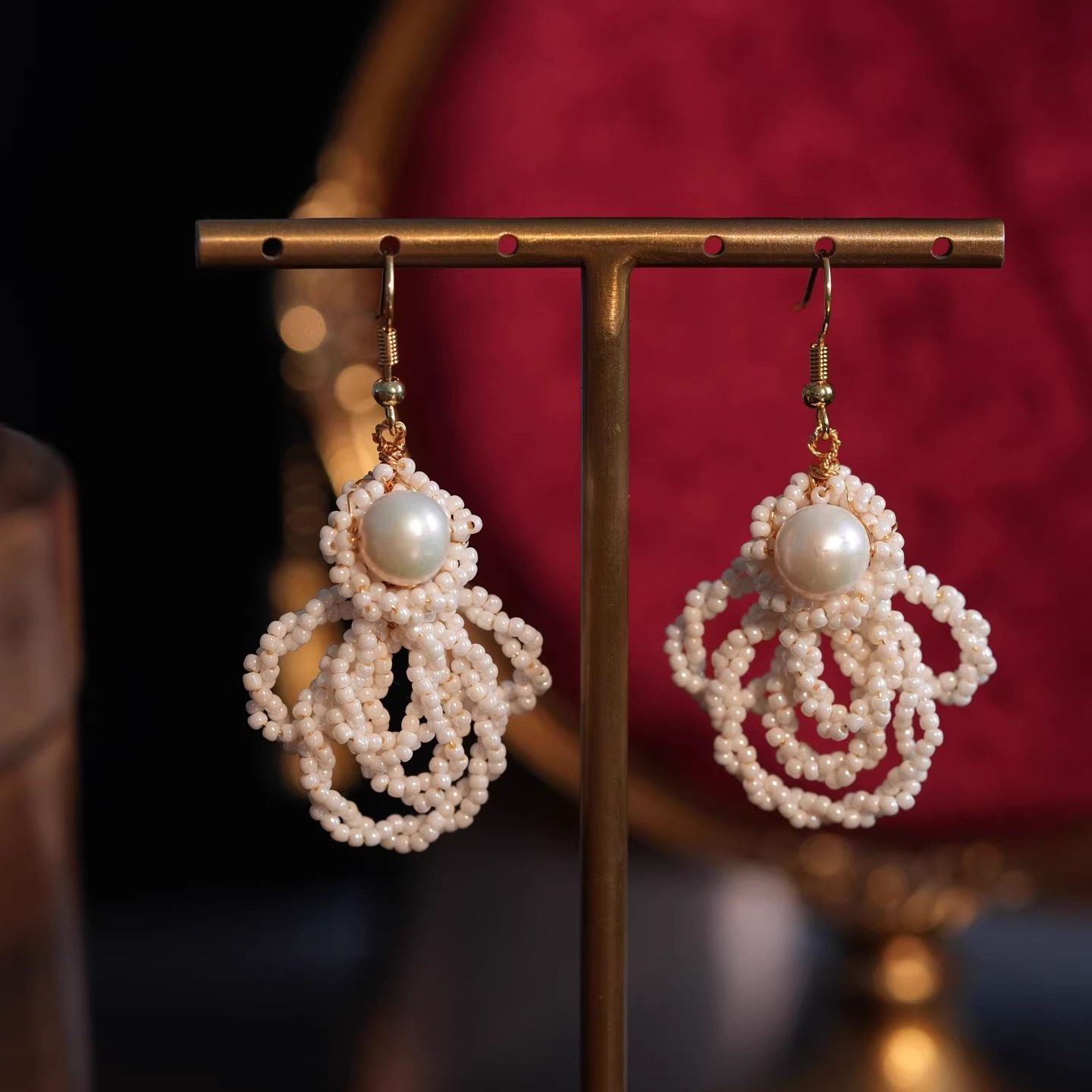 耳环设计感小众高级法式复古花朵耳坠独特漂亮巨好看显脸小的耳饰,饰品/流行首饰/时尚饰品新,耳环,淘宝优惠券,粉丝福利购,淘宝优惠卷