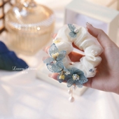 大肠头绳女简约气质高弹力耐用发圈高级感扎马尾花朵皮筋珍珠发饰