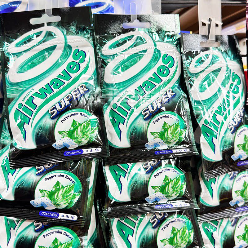 爽浪Airwaves Super超凉口香糖冰爽薄荷味25g 香口珠零食糖果