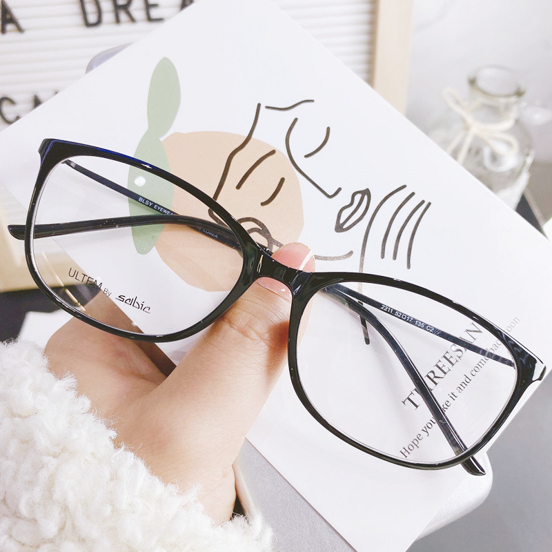 近视眼镜女成品韩版超轻复古大脸圆脸平光文艺男女眼睛架眼镜框潮