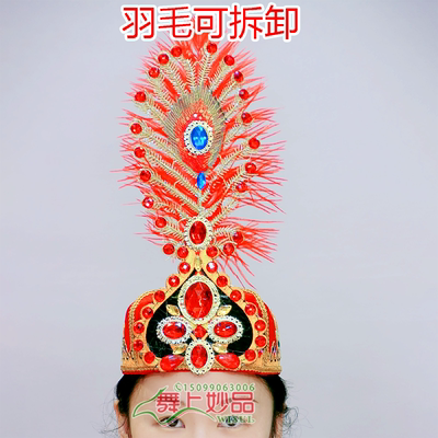 新疆维族女帽宝石饰仿发辫小花帽