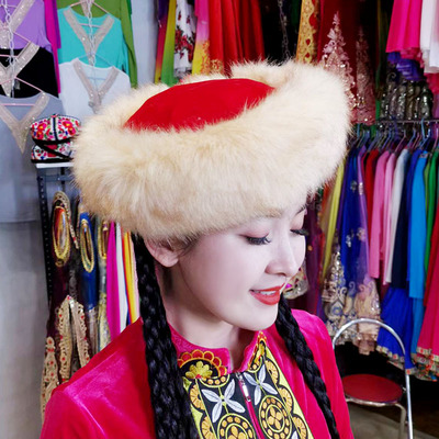 新疆舞蹈帽子舞上妙品囊边帽女