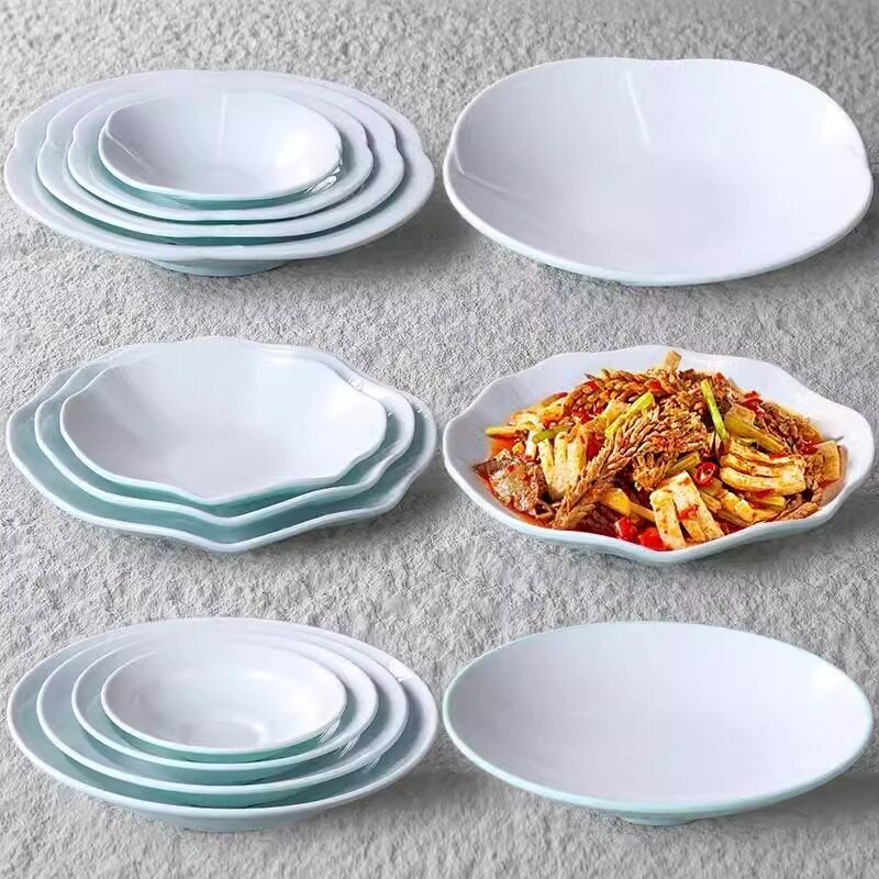 密胺餐具商用餐厅口水鸡盘子饭店炒菜盘麻婆豆腐汤盘创意凉菜盘子