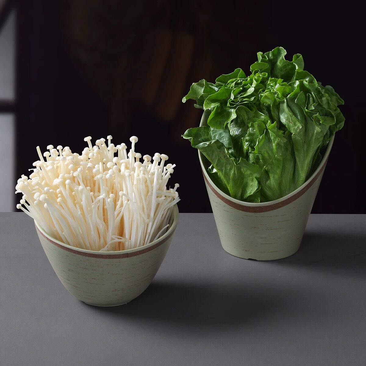 祥源美密胺餐具菜桶火锅店专用斜口碗商用青菜生菜素菜配菜蔬菜桶