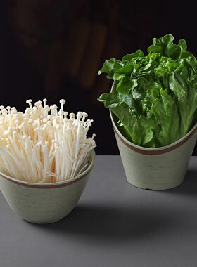祥源美密胺餐具菜桶火锅店专用斜口碗商用青菜生菜素菜配菜蔬菜桶