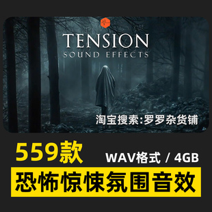 559款恐怖惊悚急促紧张害怕压抑环境氛围音效传FCPX达芬奇PR剪映