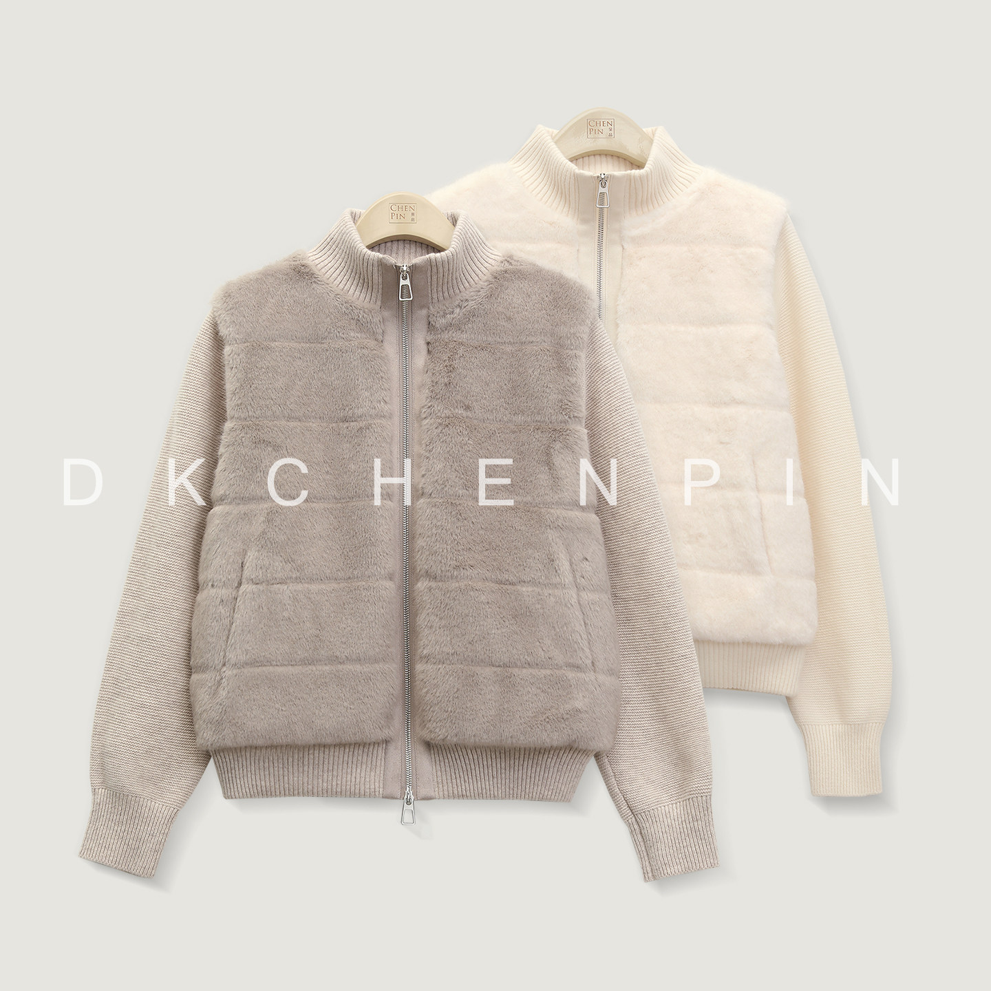 呈品老钱立领羊毛拼接环保仿水貂短款鹅绒服2025冬季新款羽绒服女,女装/女士精品,羽绒服,淘宝优惠券,粉丝福利购,淘宝优惠卷