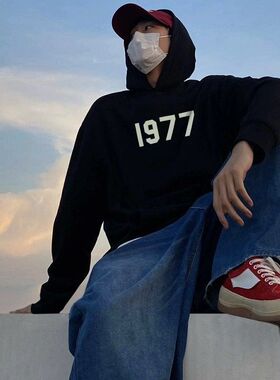 复线ESSENTIALS 1977植绒帽衫FOG宽松卫衣潮