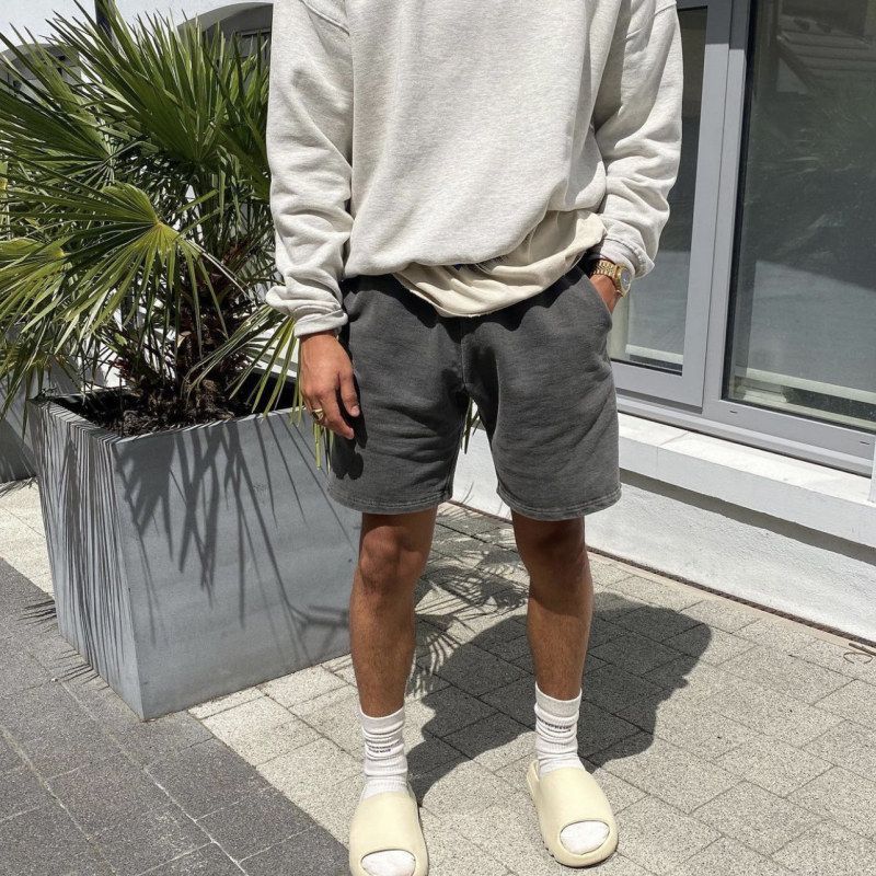 REPRESENT TRACK高街美式宽松休闲男女水洗做旧美式纯色五分短裤