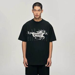 T恤 STACK复线ESSENTIALS纯棉高街宽松马年限定情侣短袖 26新款 FOG