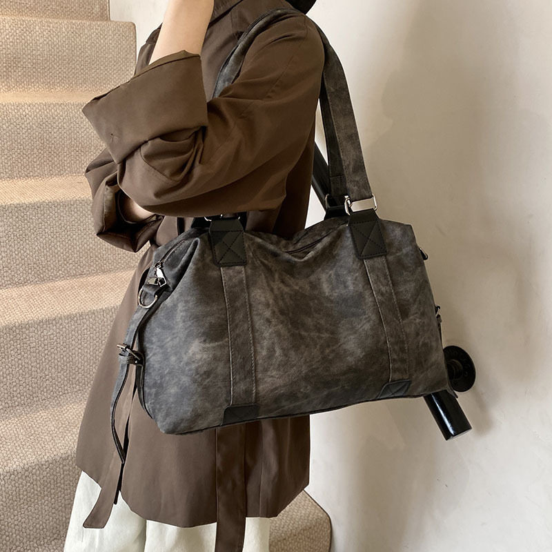 美式帆布包托特女包2026新款通勤手提单肩斜挎包大容量休闲复古包,箱包皮具/热销女包/男包,通用款女包,淘宝优惠券,粉丝福利购,淘宝优惠卷