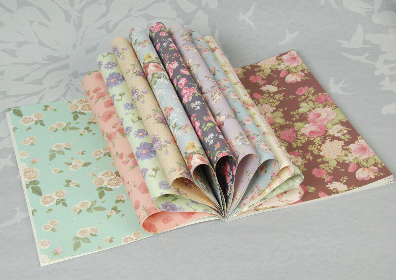 작은 신선한 24장 책 표지 꽃무늬 가리 하트 책 표지 책 필름 책장 학생 손수 만든 선물 포장지