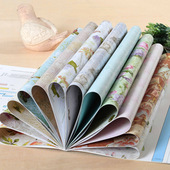 12张小清新包书纸书皮纸礼物包装 纸手账相册背景纸157g装 饰手工纸