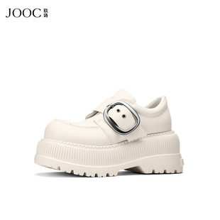 【自由新风】JOOC玖诗乐福鞋女2025春季新款英伦风小皮鞋厚底女鞋