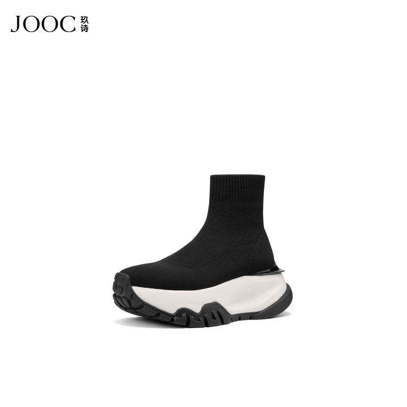 【自由的风】JOOC玖诗厚底高邦休闲鞋2025秋冬新款增高时装靴女鞋