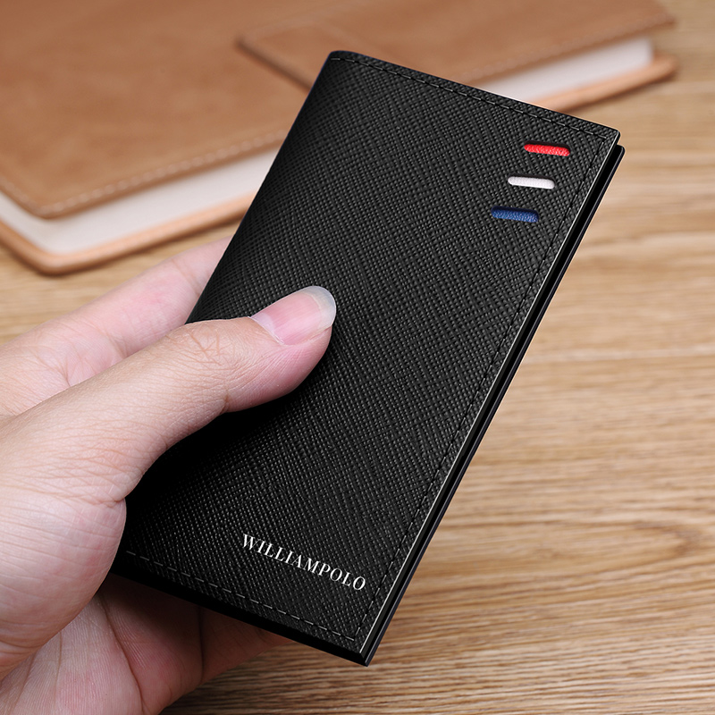 英皇保罗男士牛皮小卡包