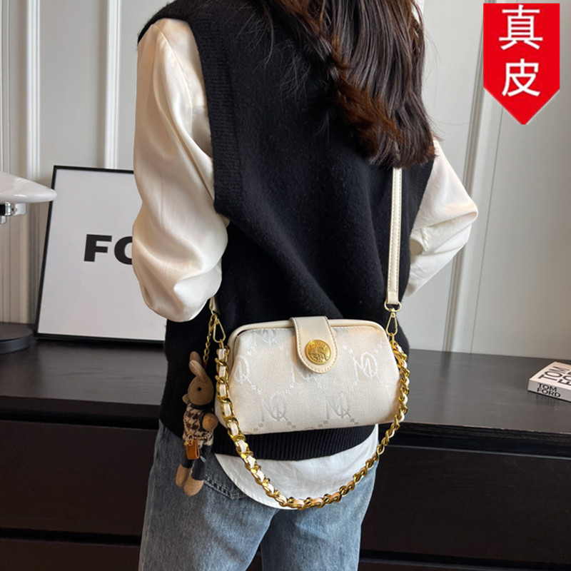 法国老花盒子包女2025新款高级感复古饺子包洋气百搭单肩斜挎包潮
