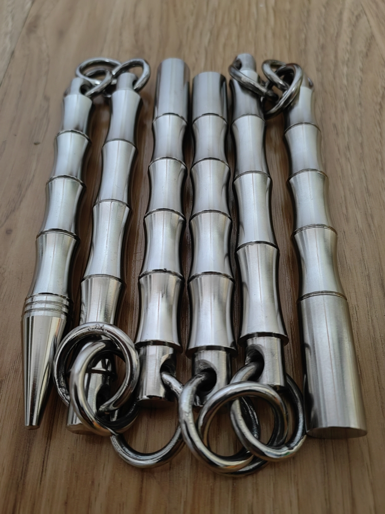 不锈钢三节鞭防身车载健身打狗棍