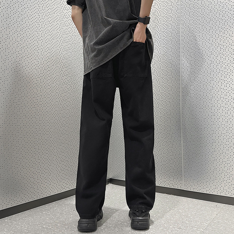 牛仔裤男士2025春季高街直筒阔腿休闲长裤子K96-P32,男装牛仔裤,星座205-2