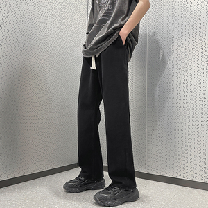 牛仔裤男士2025春季高街直筒阔腿休闲长裤子K96-P32图片