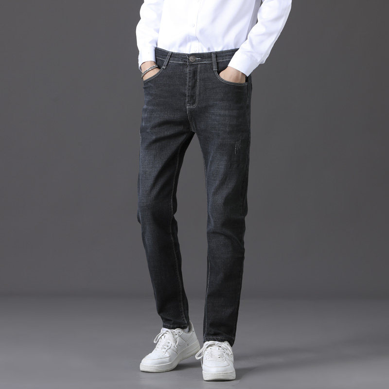 男牛仔裤新款弹力休闲长裤中青年商务百搭直筒裤男9803-P35,男装牛仔裤,星座205-2