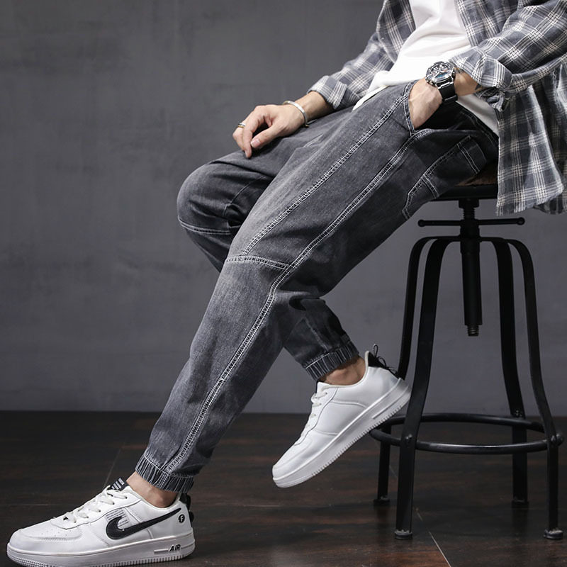 2025春秋季男士大码宽松日系牛仔裤休闲裤长裤901-P35,男装牛仔裤,星座205-2