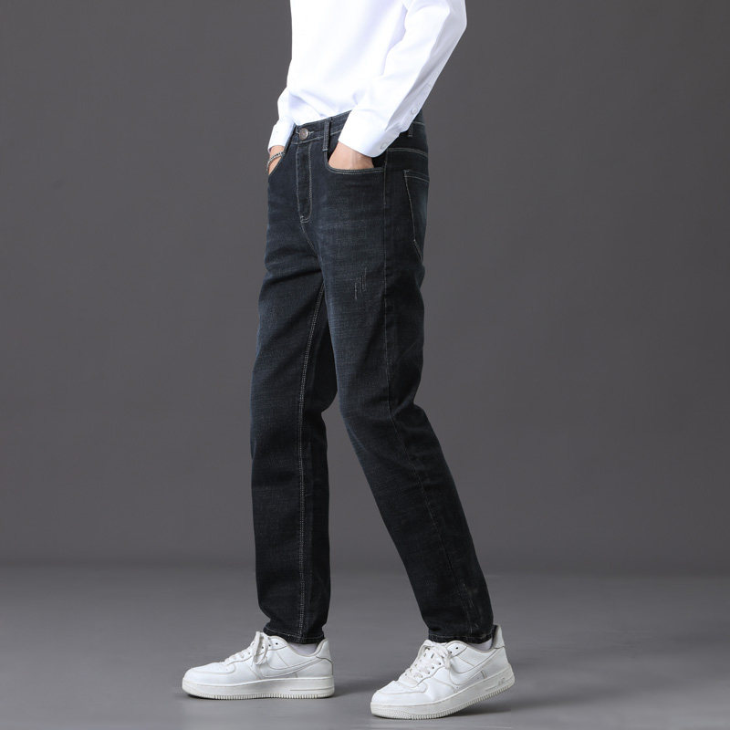男牛仔裤新款弹力休闲长裤中青年商务百搭直筒裤男9801-P35,男装牛仔裤,星座205-2