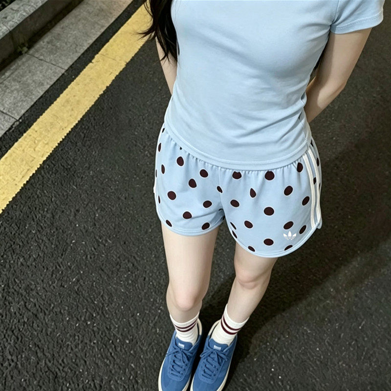 奥莱折扣｜小红书推荐夏季薄款透气短裤女休闲宽松波点条纹三分裤