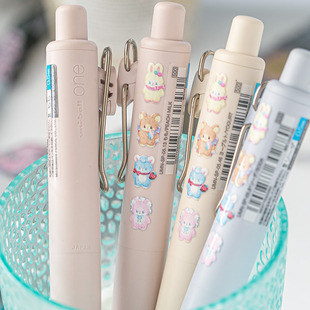 毛绒玩具动物日本UNI三菱小浓芯菱胖嘟嘟限定款UMN-SF-05低重心黑色中性笔0.5mm考试刷题水笔DIY款口袋笔