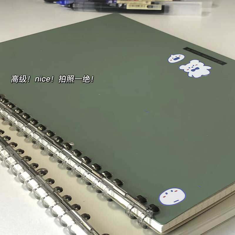 日本kokuyo国誉一米新纯系列超薄活页本复古风线圈本原纸笔记本日记本可换活页记事本子ins风日系B5不咯手