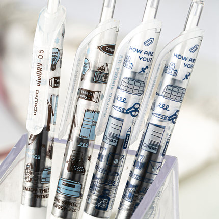 日本KOKUYO国誉Campus中性笔eric联名顺滑按动笔子弹头0.5mm黑笔可换替黑芯学生用考试刷题签字笔