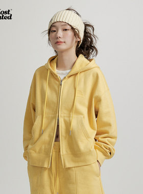 mostwantedlab春新款硅胶烫标男女情侣装连帽卫衣新春开衫外套