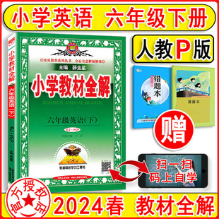 薛金星 英语同步讲解解读教辅教材解析工具书小学课本详解书教材1 小学教材全解六年级下册英语6下PEP人教版 2024版