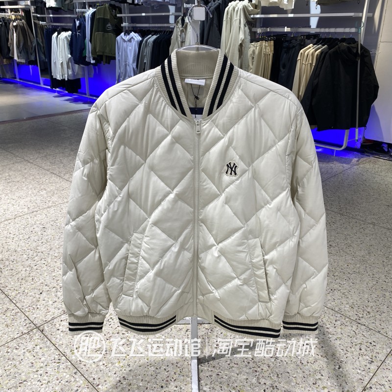 正品MLB鹅绒轻薄棒球休闲羽绒服
