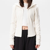 新款 百搭显瘦纯色女运动休闲针织夹克外套 连帽时尚 正品 MLB修身