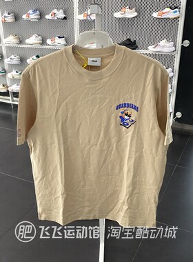 夏正品MLB皱眉熊图案百搭透气简约圆领男女休闲短袖T恤3ATSE0243