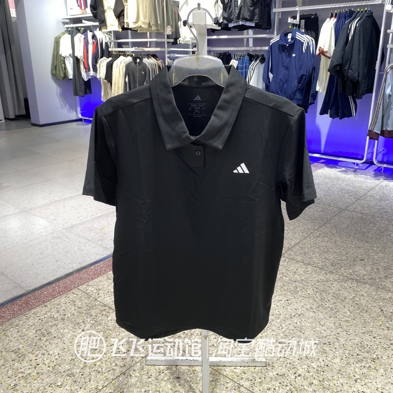 阿迪达斯翻领女短袖T恤POLO衫