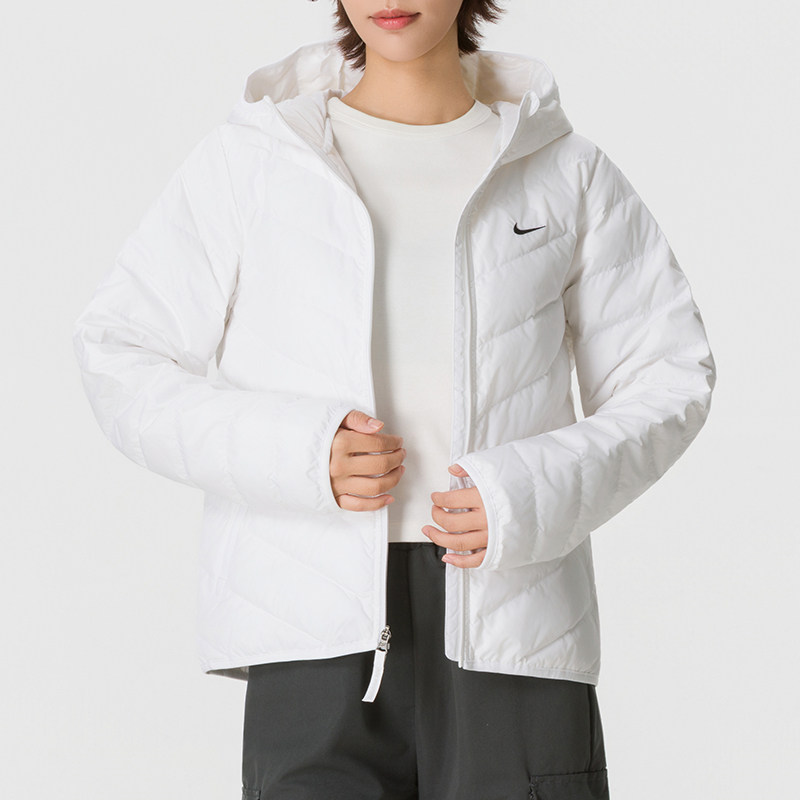 简约百搭舒适连帽运动羽绒服