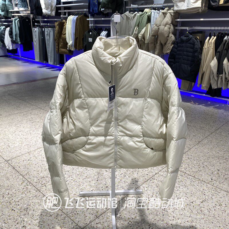 冬新款正品MLB简约LOGO保暖立领短款时尚百搭女款运动休闲羽绒服