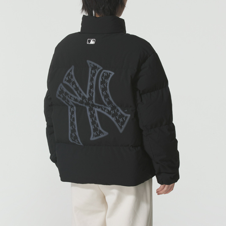 冬新款正品MLB老花大LOGO立领保暖百搭男女运动休闲羽绒服鹅绒服