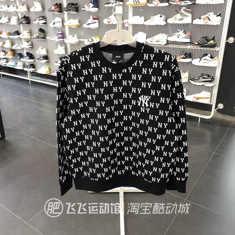 正品MLB图案LOGO休闲卫衣套头衫