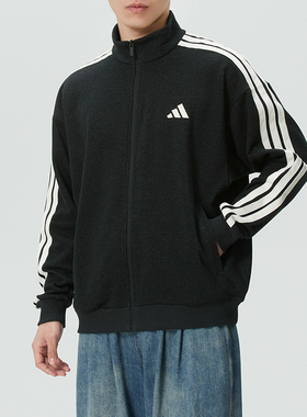 正品ADIDAS阿迪达斯三条纹简约立领男装运动休闲夹克外套KR2488