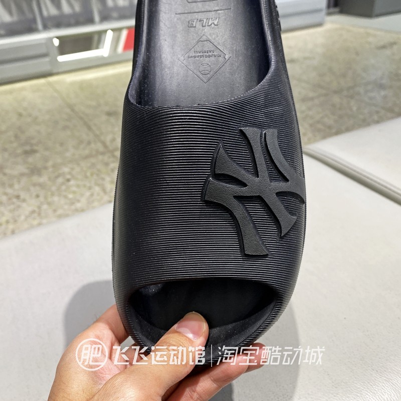 夏季正品新款MLB纯色百搭轻便厚底男女运动休闲澡拖一字拖鞋3ALPS