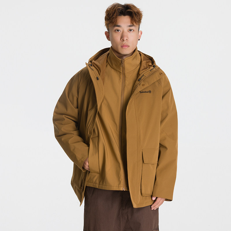 正品新款Timberland添柏岚男简约百搭休闲三合一夹克外套A28RCEH2